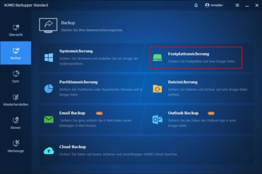 inkrementelles Backup anlegen AOMEI Backupper Screenshot 2