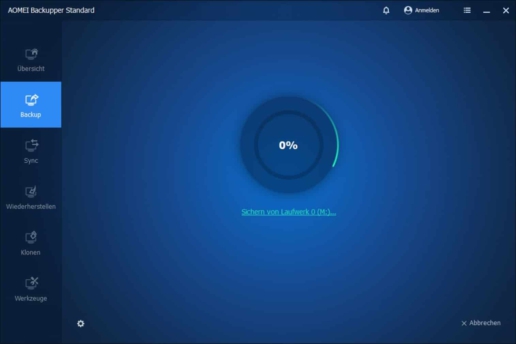 inkrementelles Backup anlegen AOMEI Backupper Screenshot 7