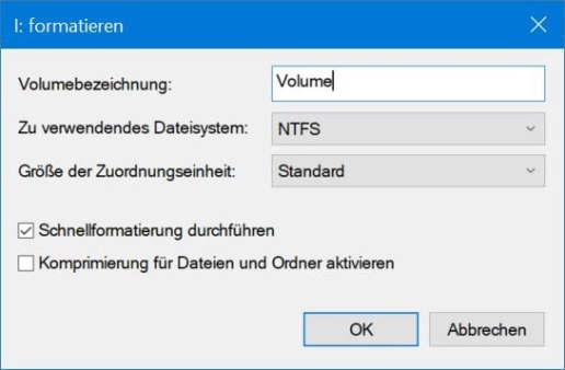 SSD formatieren Windows Oberfläche - Screenshot 4