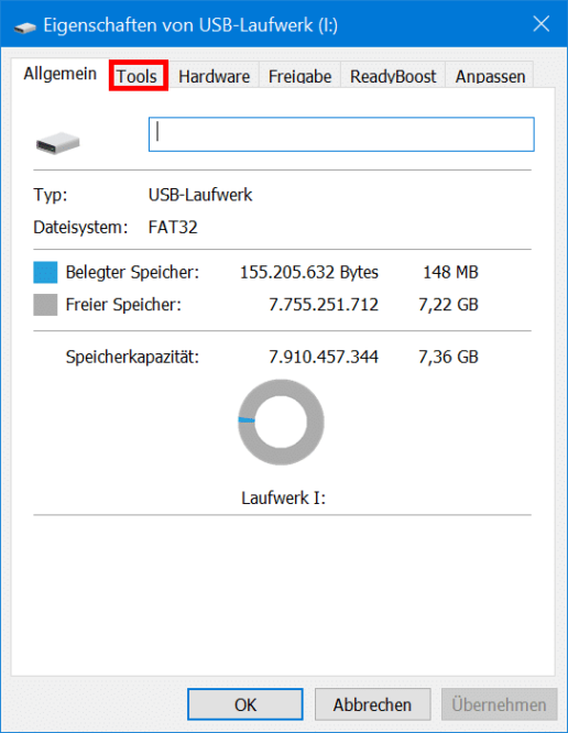 Dateisystemfehler überprüfen USB-Stick - Screenshot 3