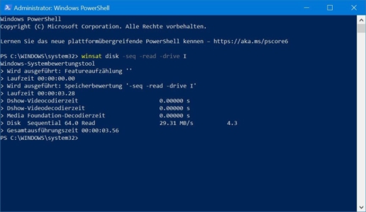 USB-Stick reparieren vorab prüfen - Screenshot Windows-PowerShell