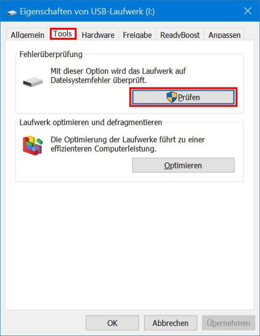 USB-Stick reparieren Windows-Fehlerüberprüfung Screenshot 3