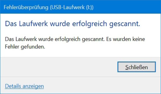 USB-Stick reparieren Windows-Fehlerüberprüfung Screenshot 5